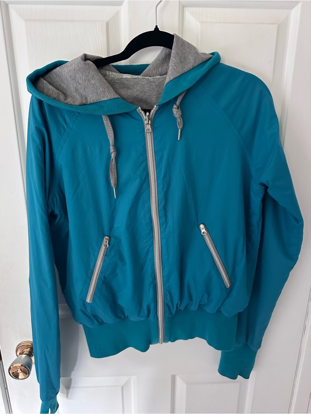 lululemon athletica Teal Hooded Zip Jacket